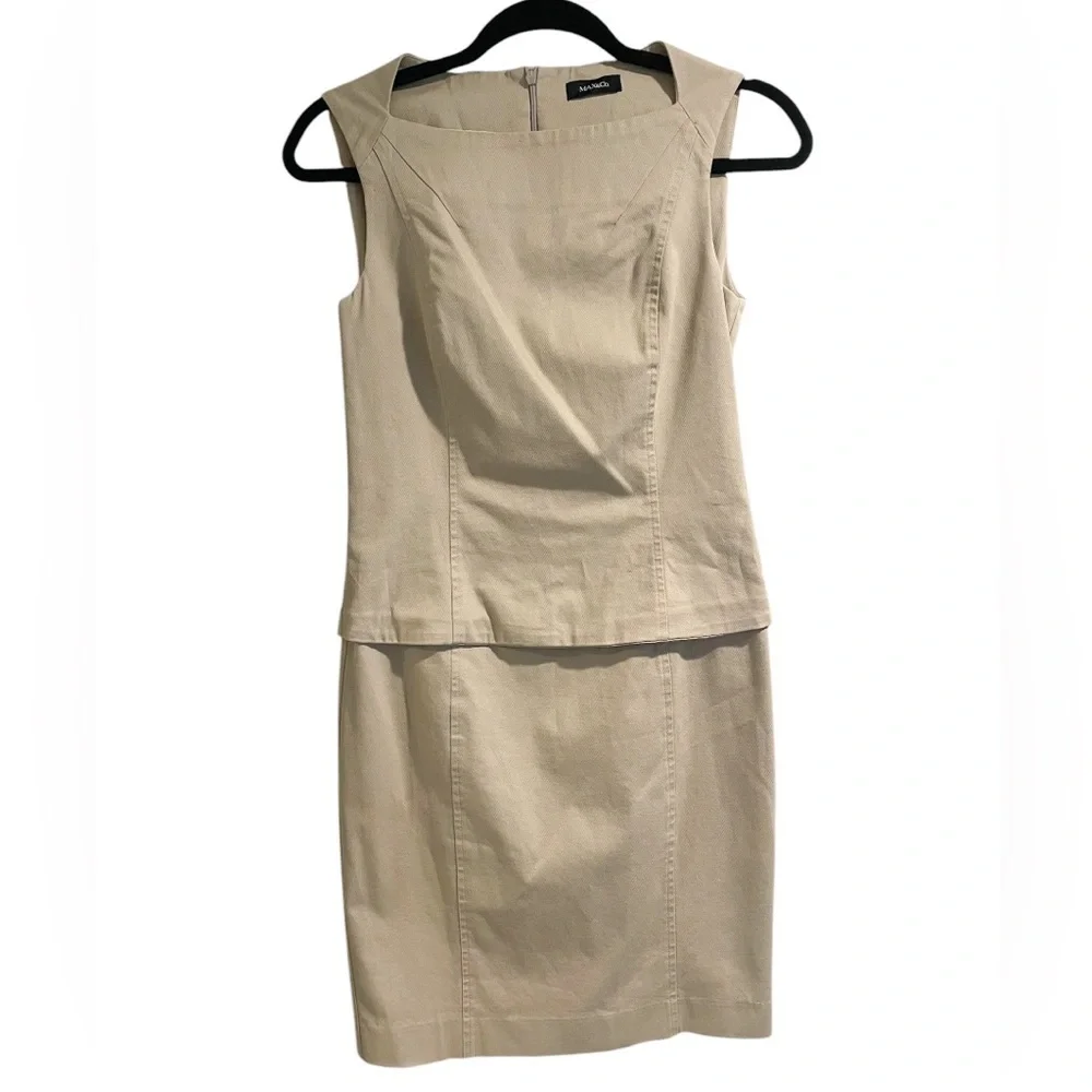 Max & Co. Khaki Sleeveless Mini Dress | Women 4 - Picture 1 of 5